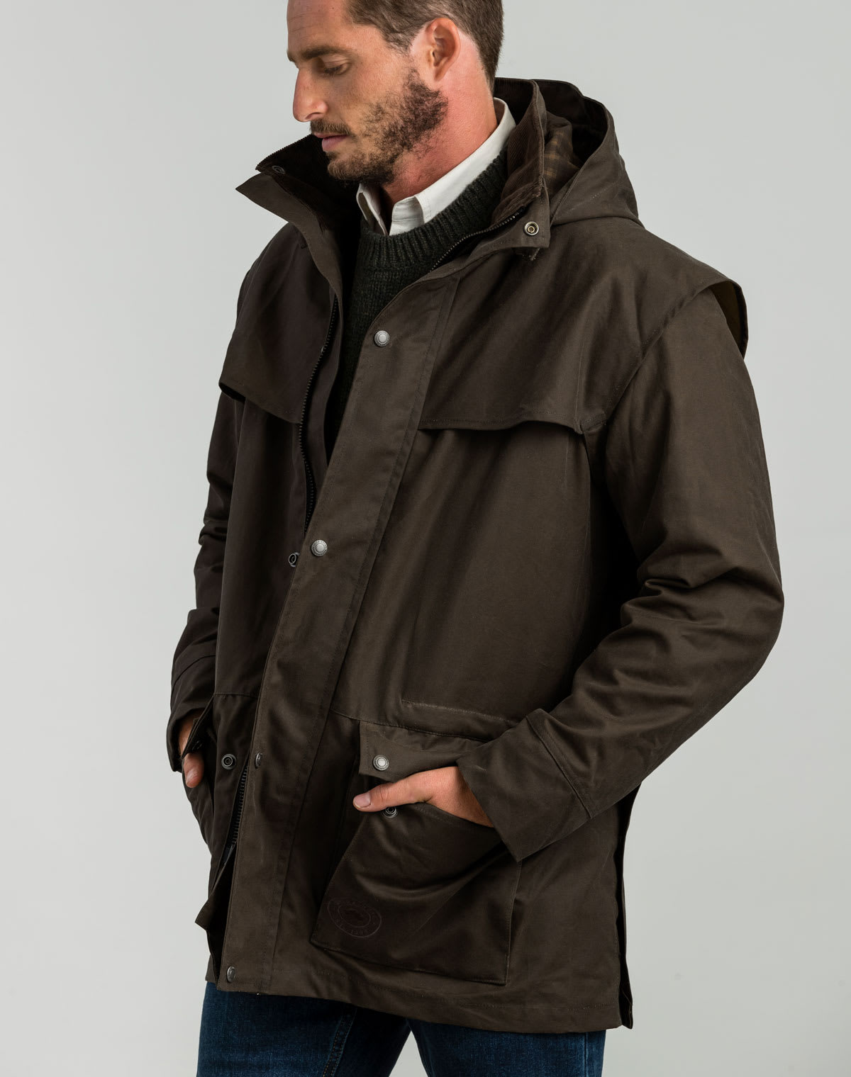 Heritage Coat Drizabone Drovers Jacket Driza-Bone Bushman Oilskin