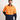 Man wearing a two-tone orange and navy hi-vis Australian cotton work shirt on a white background