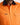 Man wearing an orange and navy hi-vis Australian cotton work shirt on a plain background - detailed shot