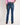 Person wearing blue jeans on a white background